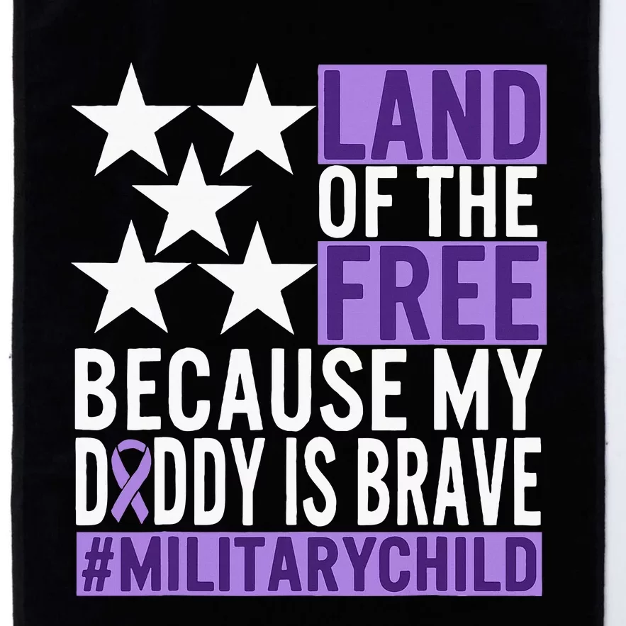 Military Child Month Purple Up Land Of The Free Daddy Brave Platinum Collection Golf Towel