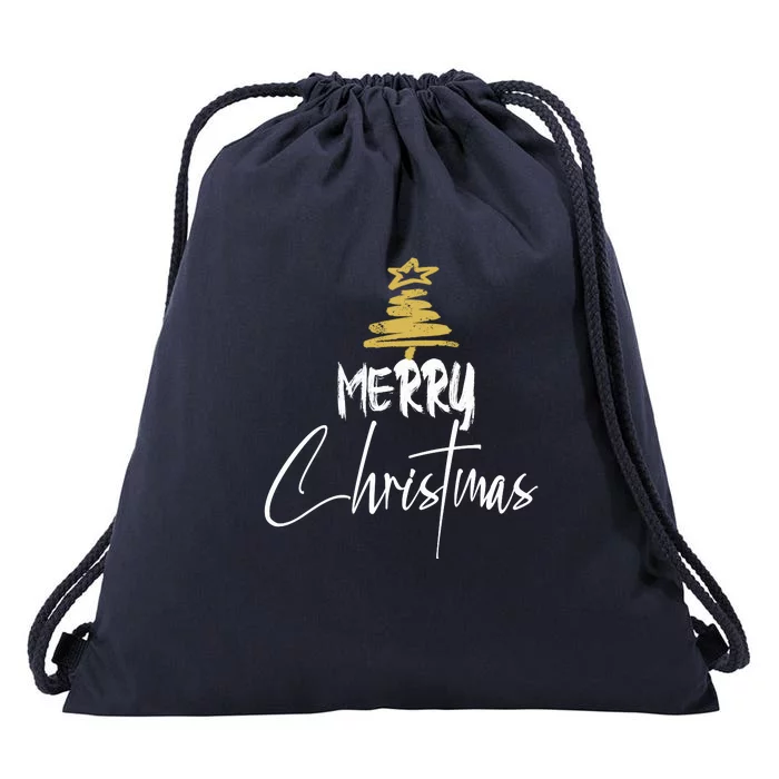 Merry Christmas Drawstring Bag