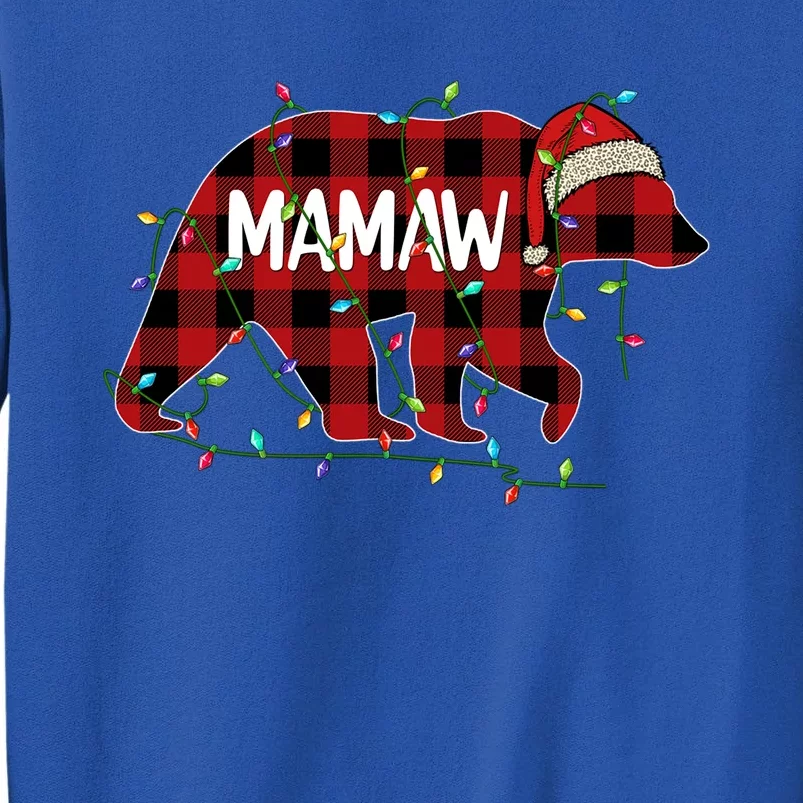 Merry Christmas Mamaw Bear Santa Light Family Xmas Pajama Cute Gift Sweatshirt