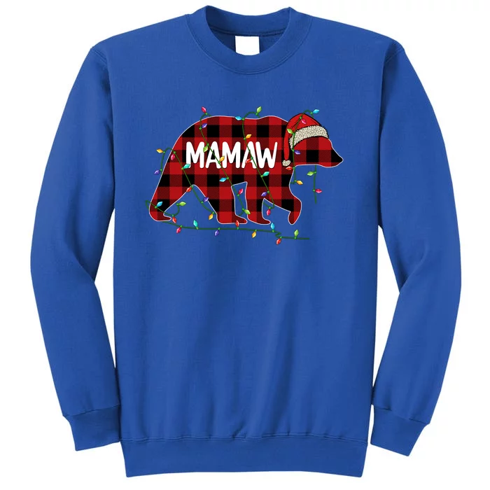 Merry Christmas Mamaw Bear Santa Light Family Xmas Pajama Cute Gift Sweatshirt