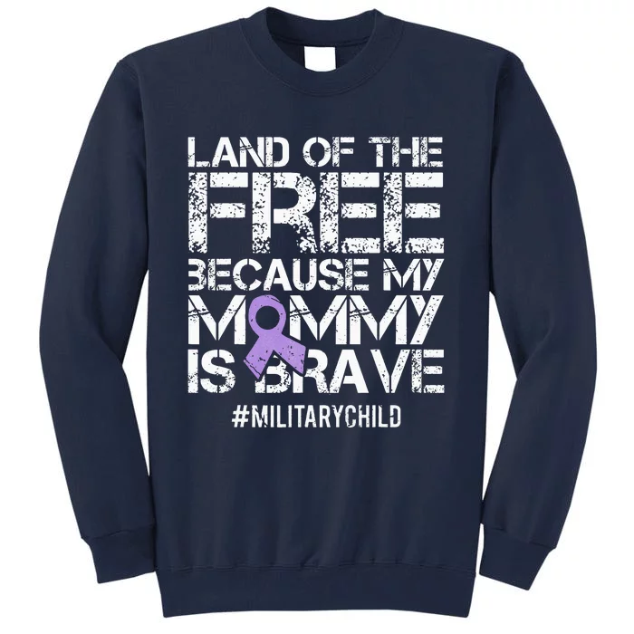 Military Child Month Purple Up Brat Tall Sweatshirt