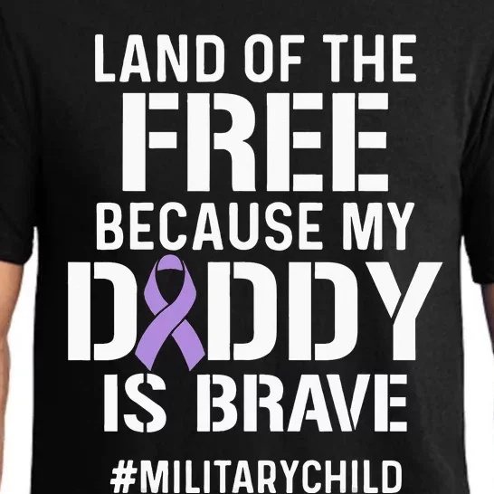 Military Child Month Purple Up Free Brave Dad Pride Pajama Set