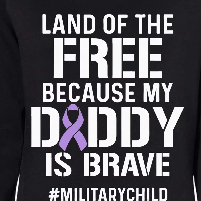 Military Child Month Purple Up Free Brave Dad Pride Womens California Wash Sweatshirt