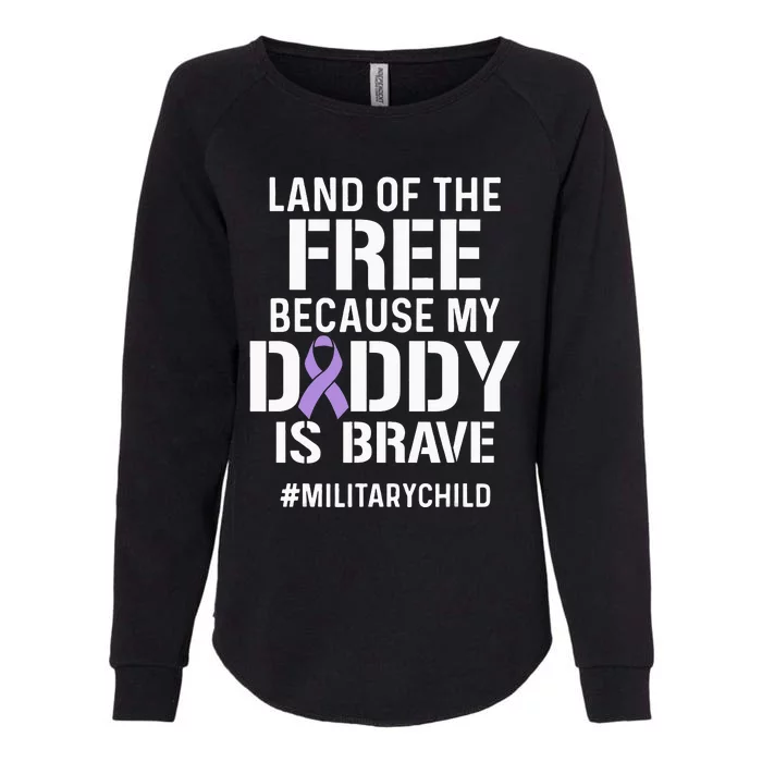 Military Child Month Purple Up Free Brave Dad Pride Womens California Wash Sweatshirt