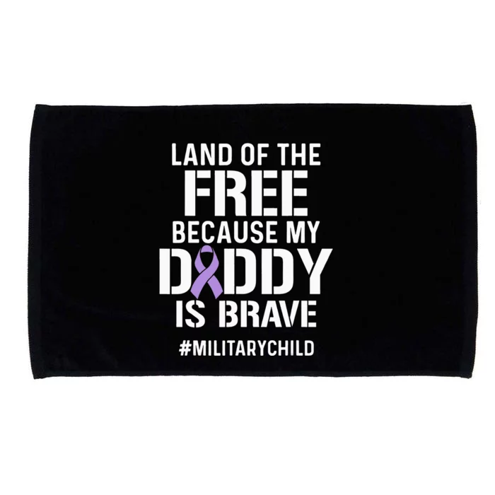 Military Child Month Purple Up Free Brave Dad Pride Microfiber Hand Towel