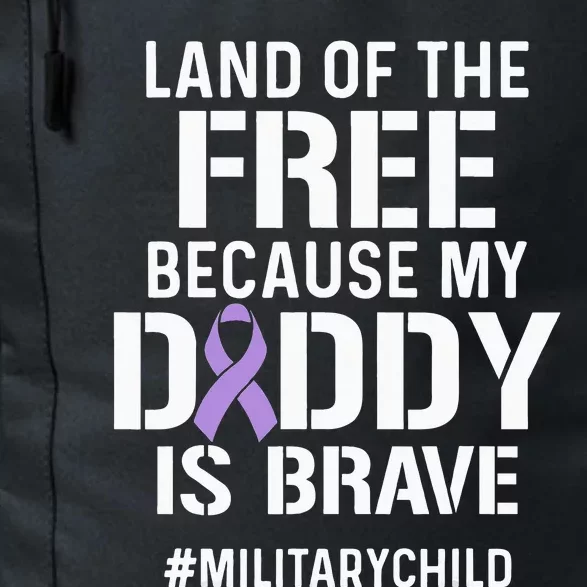 Military Child Month Purple Up Free Brave Dad Pride Daily Commute Backpack