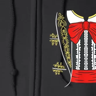 Mariachi Charro Mexican Costume For Cinco De Mayo Halloween Full Zip Hoodie