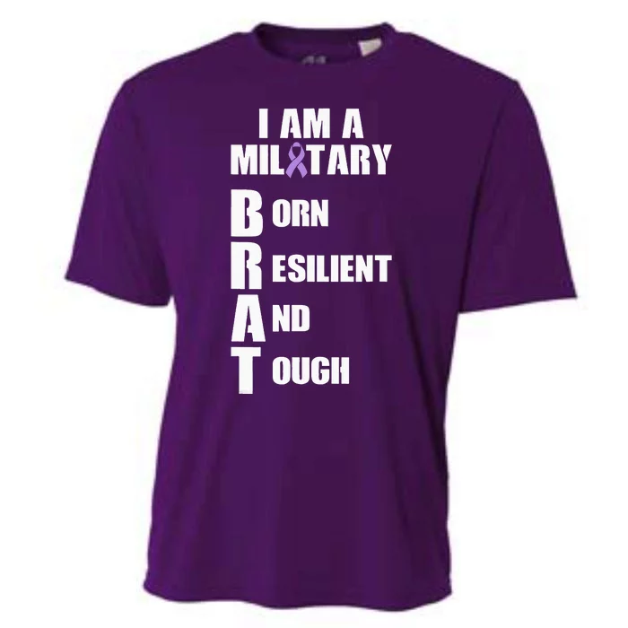 Military Child Month Purple Up Pride Brave Brat Cooling Performance Crew T-Shirt