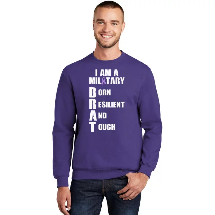 Military Child Month Purple Up Pride Brave Brat Sweatshirt