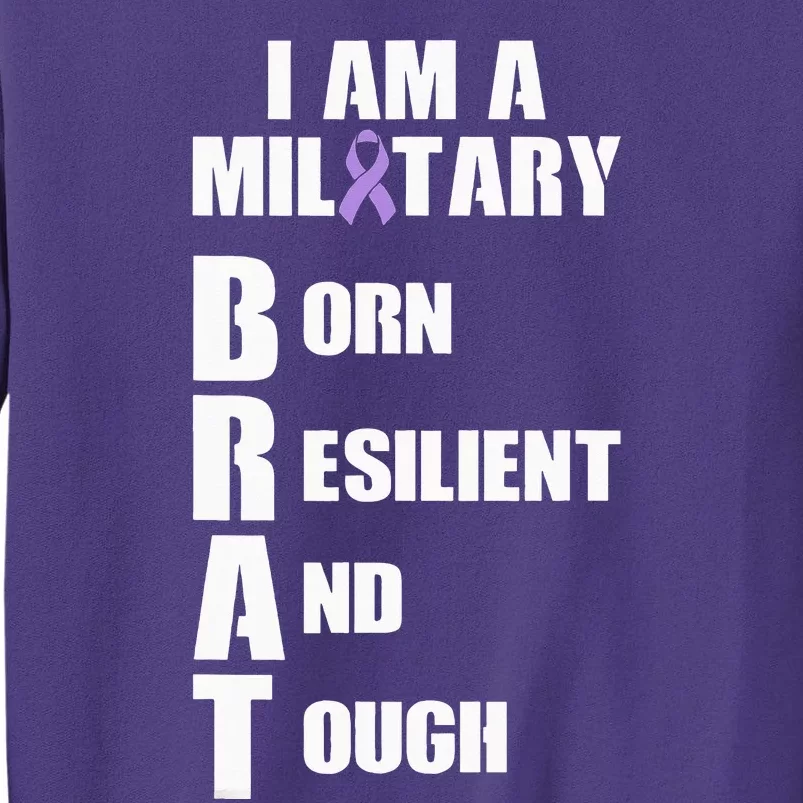 Military Child Month Purple Up Pride Brave Brat Sweatshirt