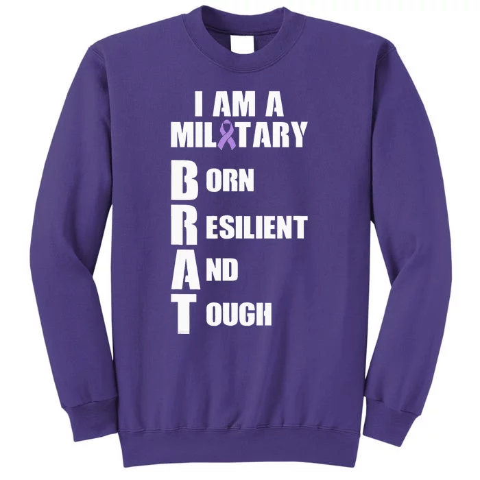 Military Child Month Purple Up Pride Brave Brat Sweatshirt