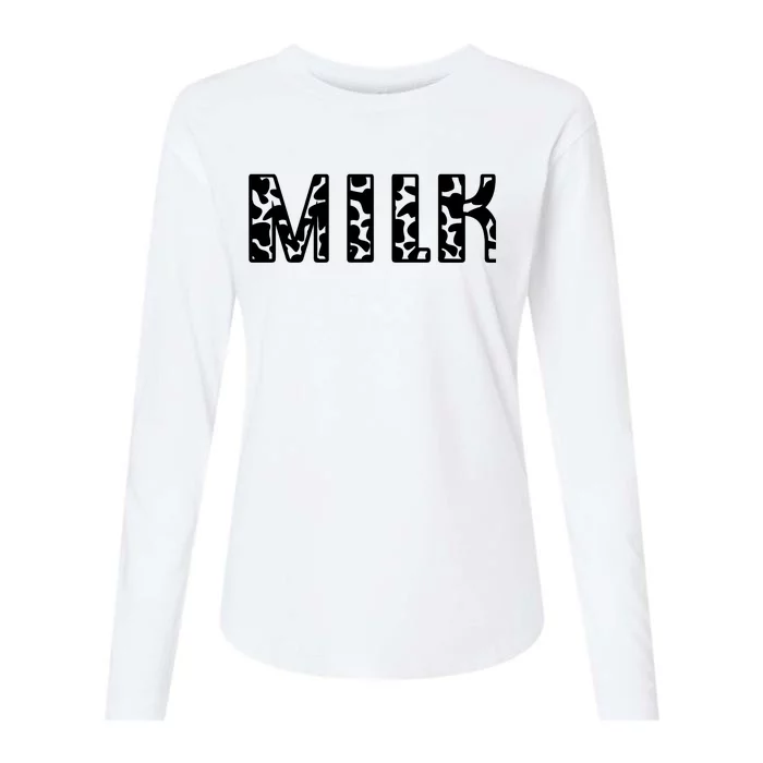 MILK Couples Matching Last Minute Halloween Party Costume Womens Cotton Relaxed Long Sleeve T-Shirt