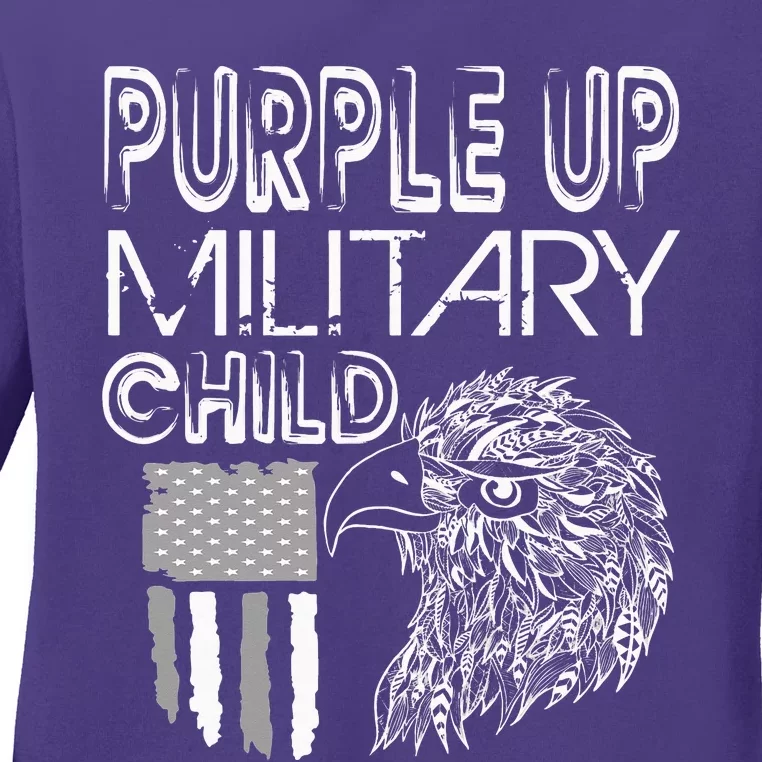 Military Childs Month Purple Up for Military Child Purple-Up Ladies Long Sleeve Shirt