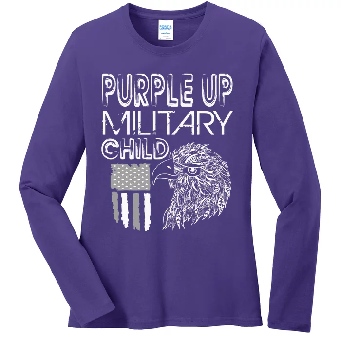 Military Childs Month Purple Up for Military Child Purple-Up Ladies Long Sleeve Shirt