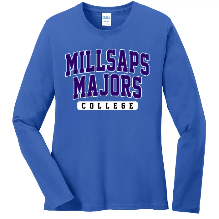 Millsaps College Majors Arch Vintage Cool Gift Ladies Long Sleeve Shirt