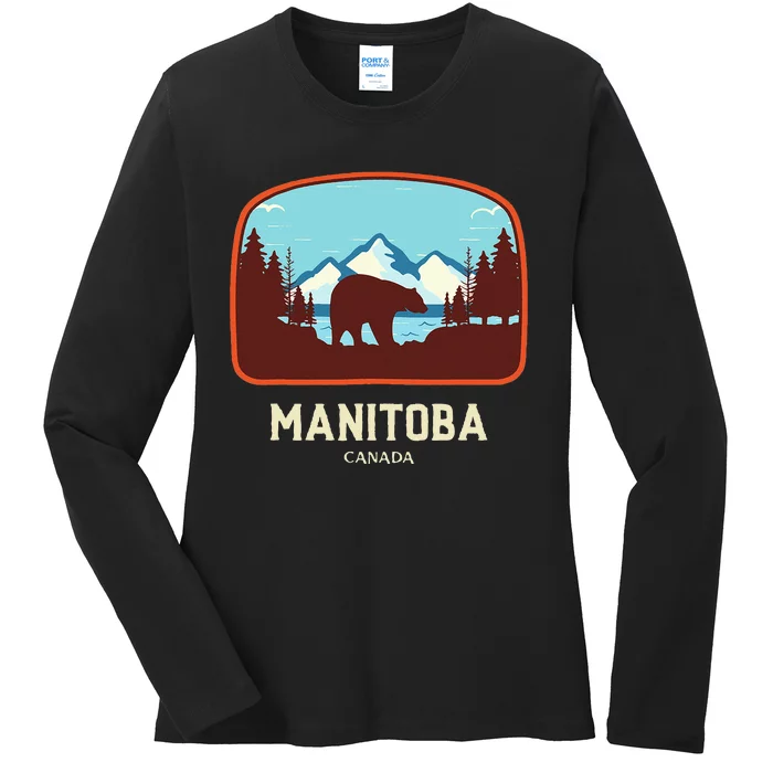 Manitoba Canada Ladies Long Sleeve Shirt