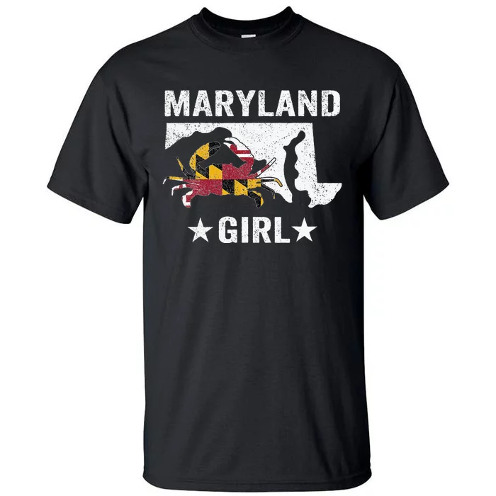 Maryland Crab Maryland Girl Maryland Blue Crab Crabbing Tall T-Shirt