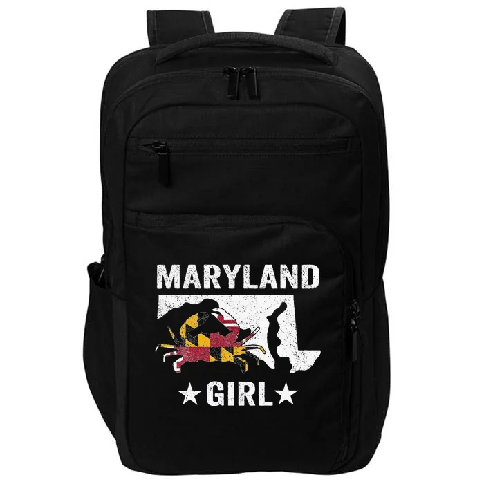 Maryland Crab Maryland Girl Maryland Blue Crab Crabbing Impact Tech Backpack