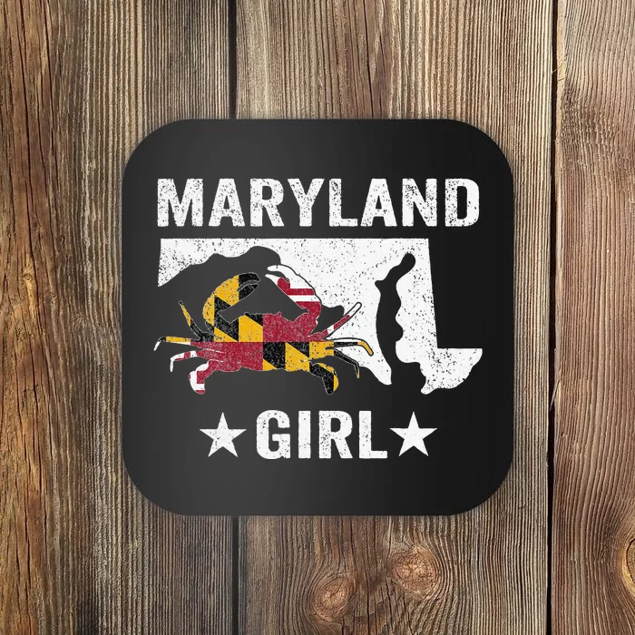 Maryland Crab Maryland Girl Maryland Blue Crab Crabbing Coaster