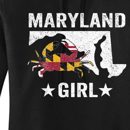 Maryland Crab Maryland Girl Maryland Blue Crab Crabbing Women's Pullover Hoodie