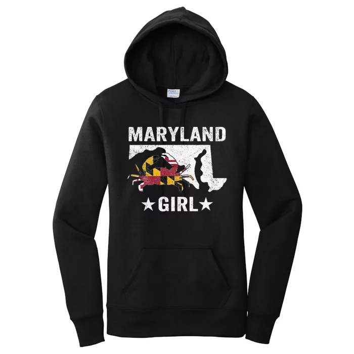 Maryland Crab Maryland Girl Maryland Blue Crab Crabbing Women's Pullover Hoodie