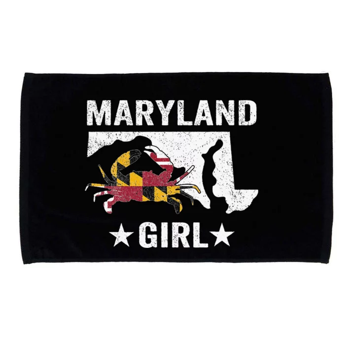 Maryland Crab Maryland Girl Maryland Blue Crab Crabbing Microfiber Hand Towel