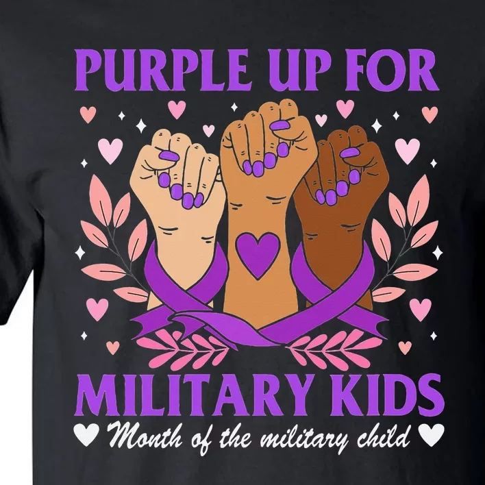 Military Child Month Purple Military Tall T-Shirt