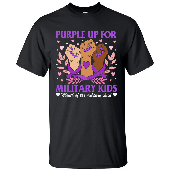 Military Child Month Purple Military Tall T-Shirt