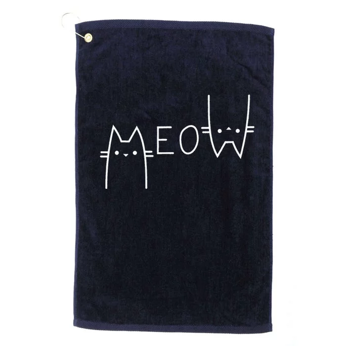 Meow Cat Meow Kitty Funny Cats Mom Platinum Collection Golf Towel