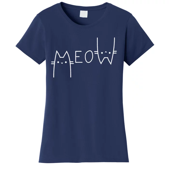 Meow Cat Meow Kitty Funny Cats Mom Women's T-Shirt