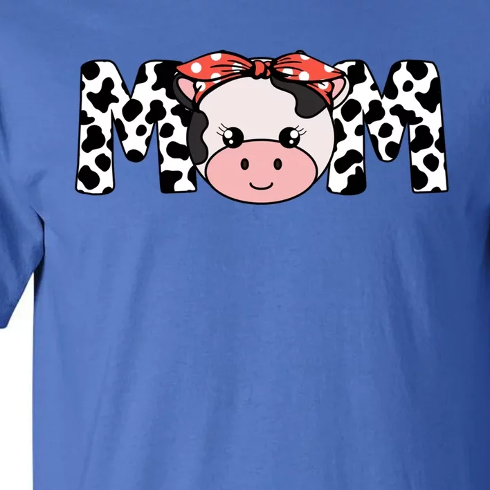 Mother Cow Mom Farming Birthday Gift Funny Family Matching Gift Tall T-Shirt