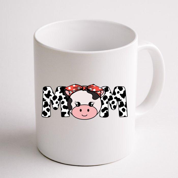 Mother Cow Mom Farming Birthday Gift Funny Family Matching Gift Front & Back Coffee Mug