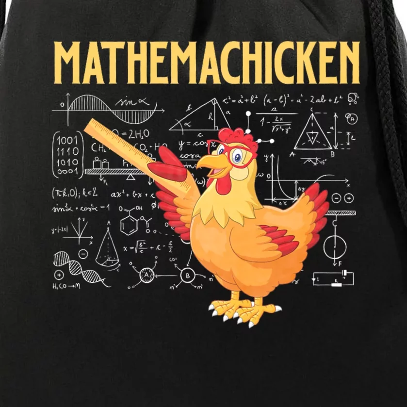 Mathemachicken Chicken Math Lover Animal Poultry Owner Drawstring Bag