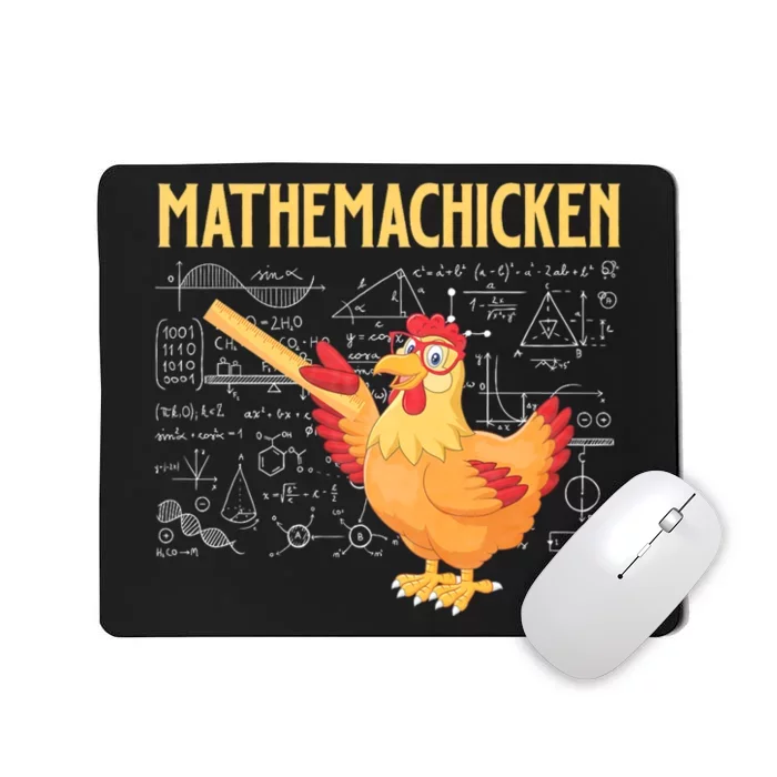 Mathemachicken Chicken Math Lover Animal Poultry Owner Mousepad