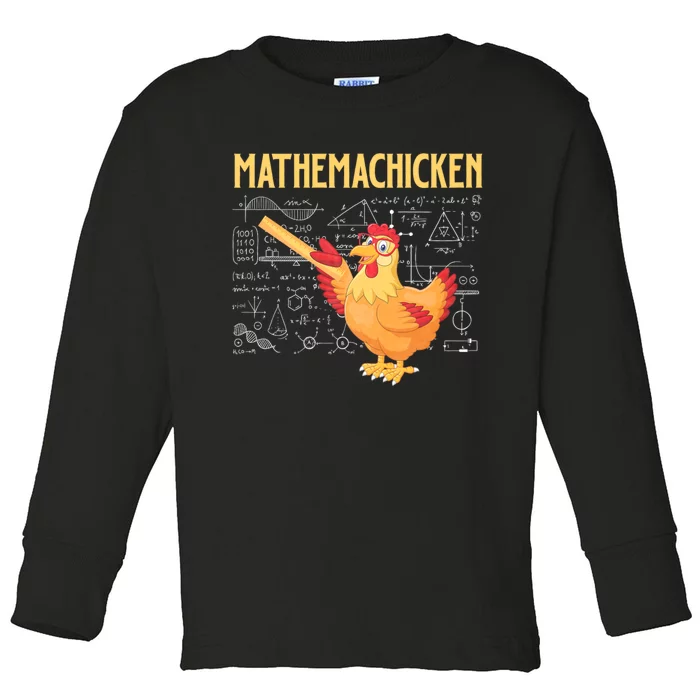 Mathemachicken Chicken Math Lover Animal Poultry Owner Toddler Long Sleeve Shirt