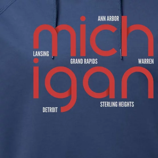 Michigan Cities Performance Fleece Hoodie