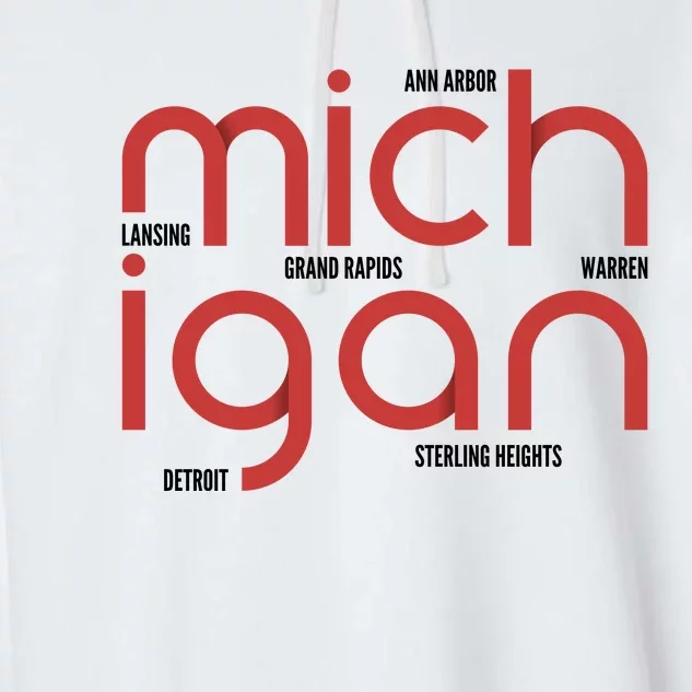 Michigan Cities Garment-Dyed Fleece Hoodie