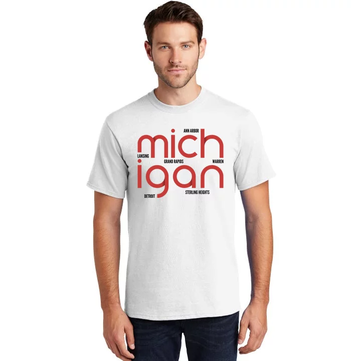 Michigan Cities Tall T-Shirt