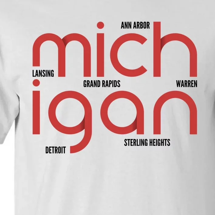 Michigan Cities Tall T-Shirt