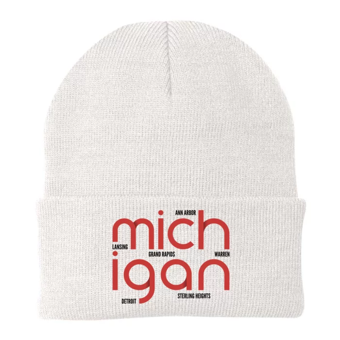 Michigan Cities Knit Cap Winter Beanie