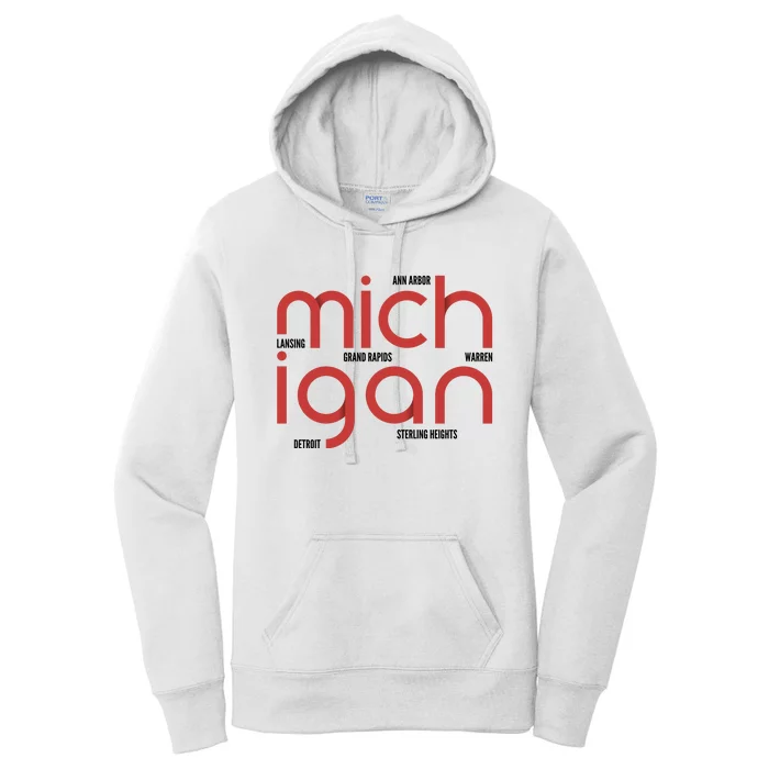 Michigan Cities Women's Pullover Hoodie