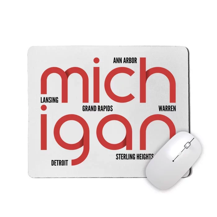 Michigan Cities Mousepad