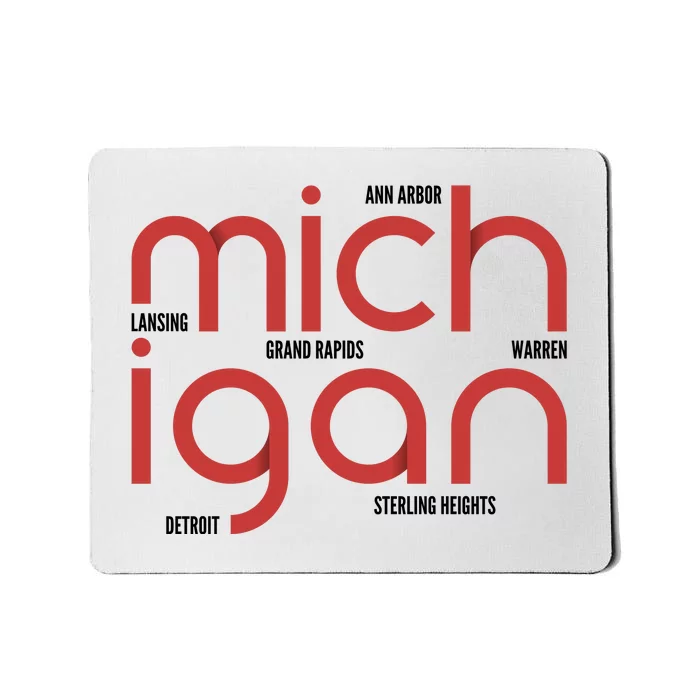 Michigan Cities Mousepad