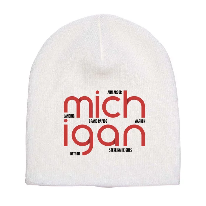 Michigan Cities Short Acrylic Beanie