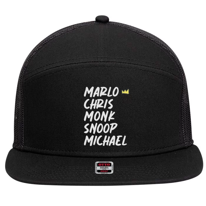 Marlo Chris Monk Snoop Michael 7 Panel Mesh Trucker Snapback Hat