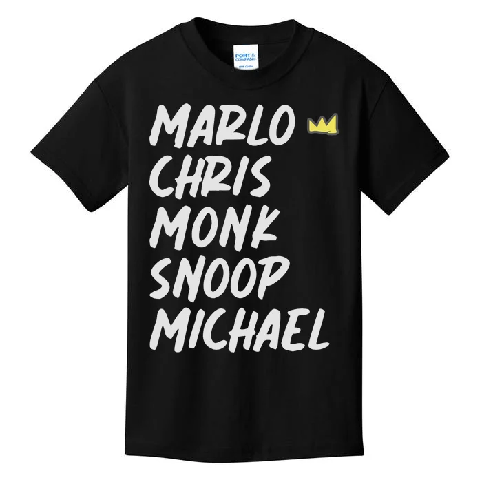 Marlo Chris Monk Snoop Michael Kids T-Shirt