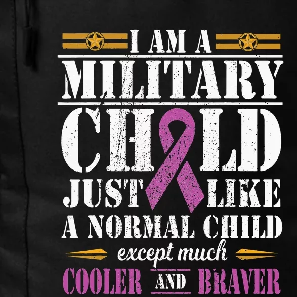 Military Child Month Purple Up Proud Patriotic Military Brat Daily Commute Backpack