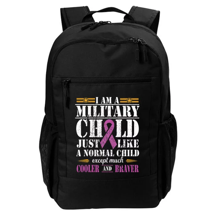 Military Child Month Purple Up Proud Patriotic Military Brat Daily Commute Backpack