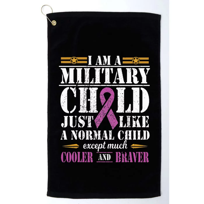 Military Child Month Purple Up Proud Patriotic Military Brat Platinum Collection Golf Towel