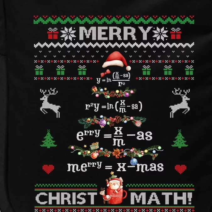 Merry Christmath Math Christmas Tree Ugly Sweater Teacher Gift Impact Tech Backpack